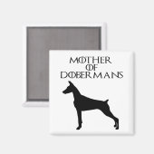 Aimant Mère de Doberman (Recto/Verso)