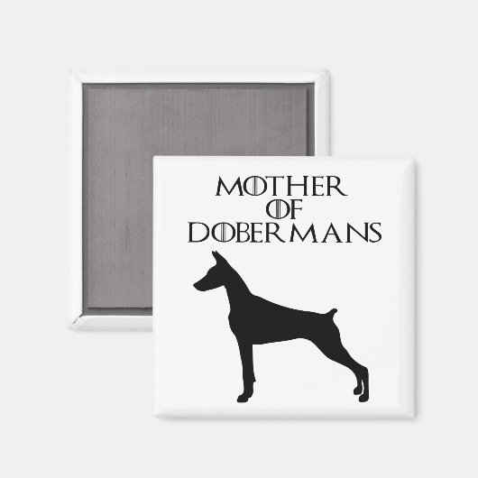 Aimant Mère de Doberman (Recto/Verso)