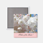 Aimant Mère de la Mariée Fleurs Blossom Rose (Recto/Verso)