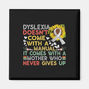 Aimant Mère de sensibilisation Dyslexique guerrier Vintag