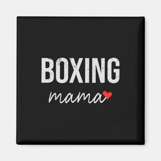 Aimant Mère Drôle Boxe - Mignonne Boxe Mama Cadeau Pour F (Devant)