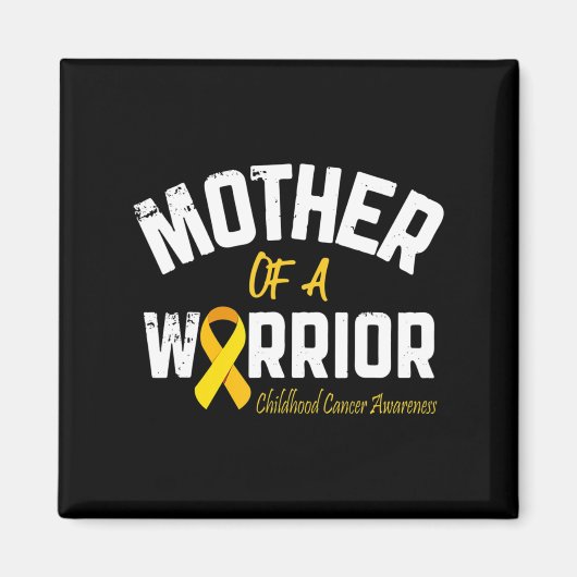 Aimant Mère D'Un Guerrier Enfance Cancer Sensibilisation (Devant)