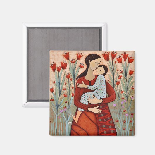 Aimant Mère et enfant (Recto/Verso)