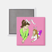 Aimant mère et fille bunnygirls (Recto/Verso)