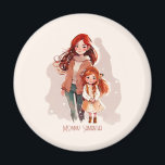 Aimant Mère et fille élégante personnalisée<br><div class="desc">Cette mignonne et vibrante mère et fille peut être personnalisée en ajoutant votre nom ou la personne qui recevra le cadeau. C'est un cadeau parfait pour votre mère,  votre fille ou votre ami pour leur anniversaire,  la fête des mères ou toute autre occasion.</div>