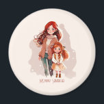 Aimant Mère et fille élégante personnalisée<br><div class="desc">Cette mignonne et vibrante mère et fille peut être personnalisée en ajoutant votre nom ou la personne qui recevra le cadeau. C'est un cadeau parfait pour votre mère, votre fille ou votre ami pour leur anniversaire, la fête des mères ou toute autre occasion.</div>