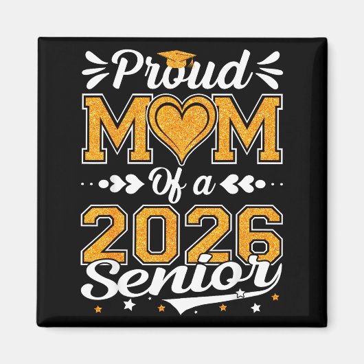 Aimant Mère fière d'un diplômé de 2026 classe terminale d (Devant)