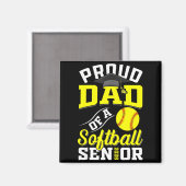 Aimant Mère fière d'une promotion de softball senior de 2 (Recto/Verso)