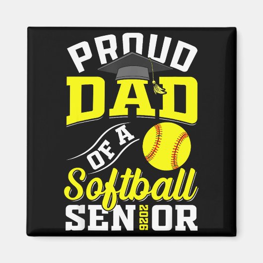 Aimant Mère fière d'une promotion de softball senior de 2 (Devant)