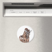 Aimant Mère Giraffe avec Bébé Giraffe (In Situ (Lave-vaisselle))