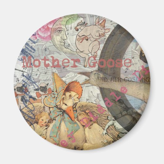 Aimant Mère Goose Nursery Rhyme Fairy Tale (Devant)