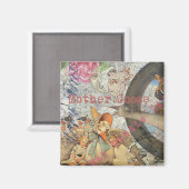 Aimant Mère Goose Nursery Rhyme Fairy Tale (Recto/Verso)