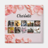 Aimant Mère's Photo Collage Script Best Mom Ever (Devant)