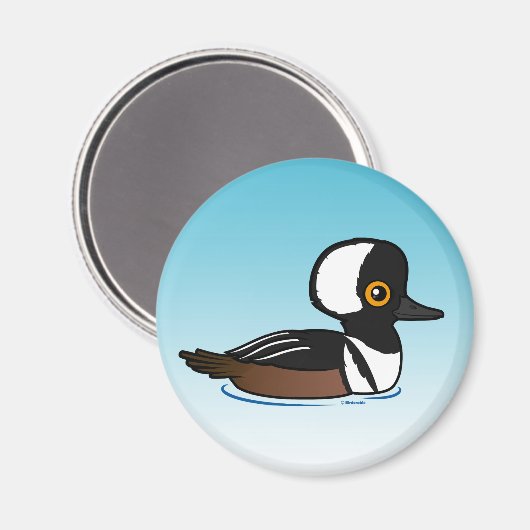 Aimant Merganser à capuchon (Recto/Verso)