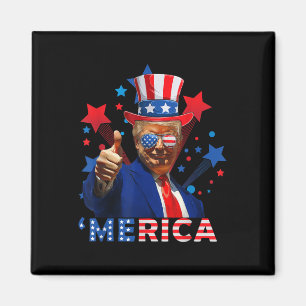 Aimant Merica 4 juillet feux d'artifice Drôle Trump Indép