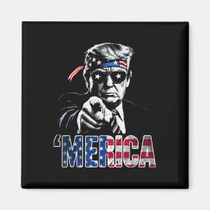 Aimant Merica Amérique Drôle Trump 4 Juillet 