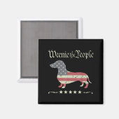Aimant Merica Chien Dachshund Vintage Weenie Le Peuple (Recto/Verso)