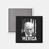 Aimant Merica Trump 4 juillet heureux Trump Drapeau améri (Recto/Verso)
