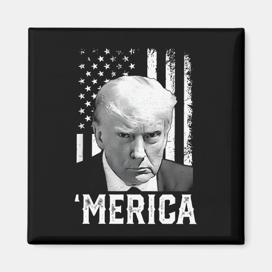 Aimant Merica Trump 4 juillet heureux Trump Drapeau améri (Devant)
