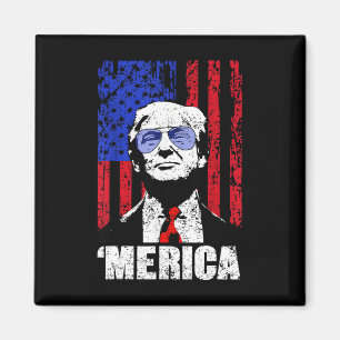 Aimant Merica Trump 4 juillet heureux Trump Drapeau améri