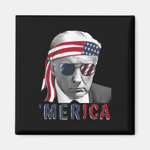 Aimant Merica Trump 4 juillet heureux Trump Drapeau améri