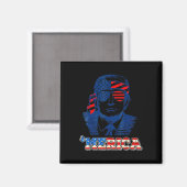 Aimant Merica Trump 4 juillet heureux Trump Drapeau améri (Recto/Verso)
