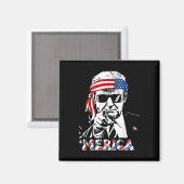 Aimant Merica Trump 4 juillet heureux Trump Drapeau améri (Recto/Verso)