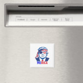 Aimant Merica Trump 4 juillet heureux Trump Drapeau améri (In Situ (Lave-vaisselle))