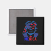 Aimant Merica Trump 4 juillet heureux Trump Drapeau améri (Recto/Verso)