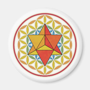 Aimant Merkaba et Fleur de vie
