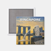 Aimant Merlion Singapour (Recto/Verso)