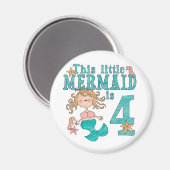 Aimant Mermaid 4e anniversaire (Recto/Verso)
