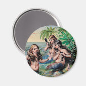 Aimant Mermaid Antique Magie Océan Nautique (Recto/Verso)