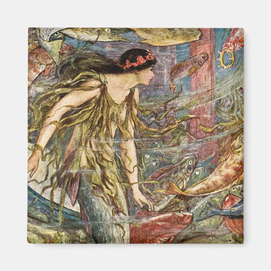 Aimant Mermaid Art victorien par H J Ford (Devant)