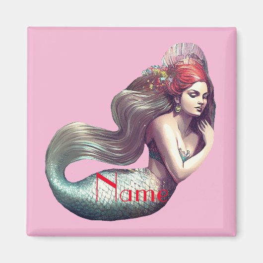 Aimant Mermaid Beauté de Redhead Thunder_Cove (Devant)