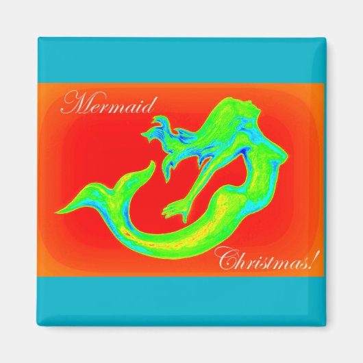 Aimant mermaid, bouton noël (Devant)