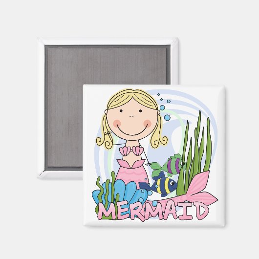 Aimant Mermaid - Chemises blondes et cadeaux (Recto/Verso)