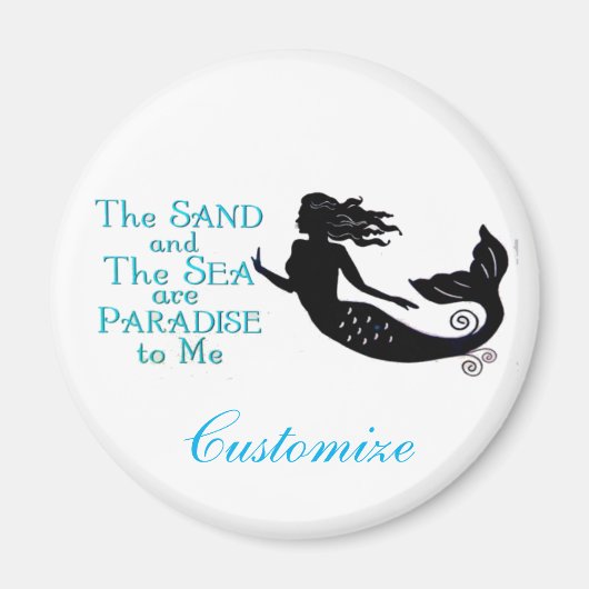Aimant Mermaid de plage de sable et de mer Thunder_Cove (Devant)