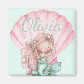 Aimant Mermaid Seashell Lovers Name  (Devant)