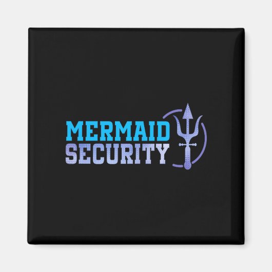 Aimant Mermaid Security Halloween Costume Dad Men Boy  (Devant)