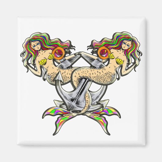 Aimant Mermaids - Design nautique pour les amoureux des o (Devant)
