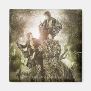 Aimant Merry and Peregrin on Treebeard