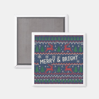 Aimant Merry & Bright Ugly Christmas Sweater