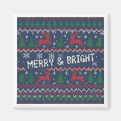 Aimant Merry & Bright Ugly Christmas Sweater (Devant)