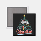 Aimant Merry Calculations Funny Math Teacher Christmas (Recto/Verso)