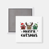 Aimant Merry Catsmas Chat Mama Chat Noël Amoureux des cha (Recto/Verso)