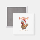 Aimant Merry Christmas F-Caw-F Classic Retro Cool (Recto/Verso)