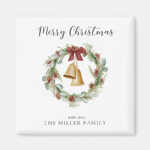 Aimant Merry Christmas Folift Wreath avec Golden Bells