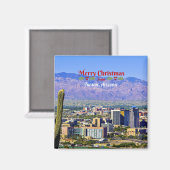 Aimant Merry Christmas from Tucson, Arizona, (Recto/Verso)