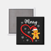 Aimant Merry Christmas Gingerbread Family Couples Xmas Pa (Recto/Verso)